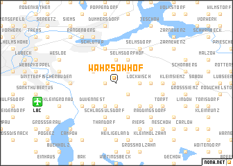 map of Wahrsow Hof