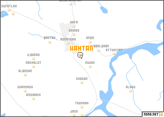 map of Waḩţān