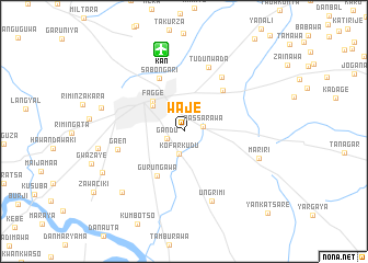 map of Waje