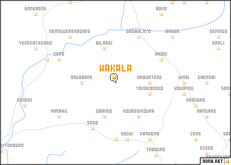 map of Wakala