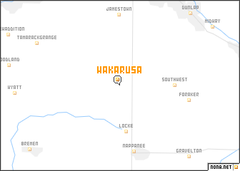 Wakarusa (United States - USA) map - nona.net