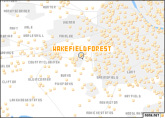 map of Wakefield Forest