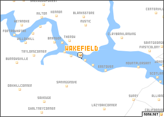 map of Wakefield