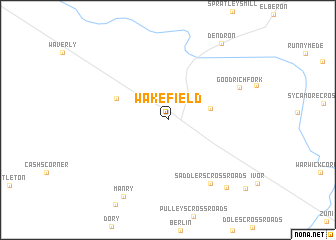 map of Wakefield