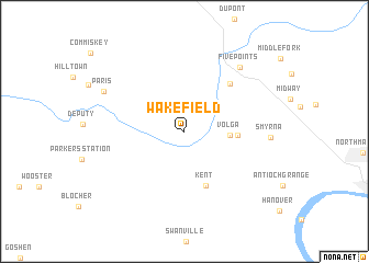 map of Wakefield