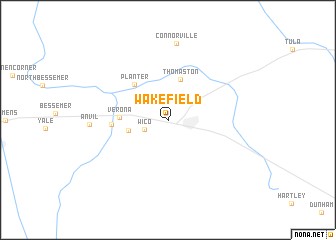 map of Wakefield