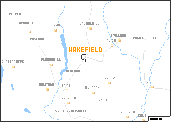 map of Wakefield