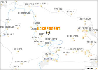 map of Wake Forest