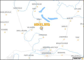 map of Wakeland