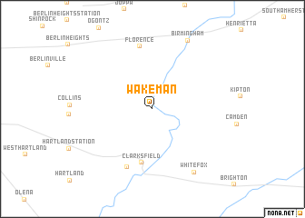 map of Wakeman