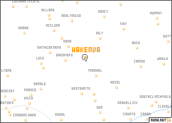 map of Wakenva