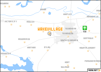 map of Wake Village