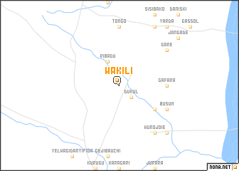 map of Wakili