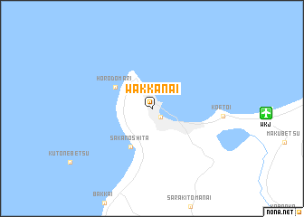 map of Wakkanai