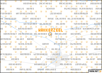 map of Wakkerzeel