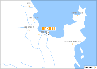 map of Wakobi