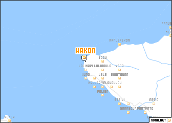 map of Wakon