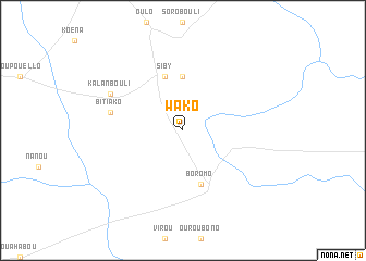 map of Wako