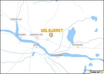 map of Wālājāpet