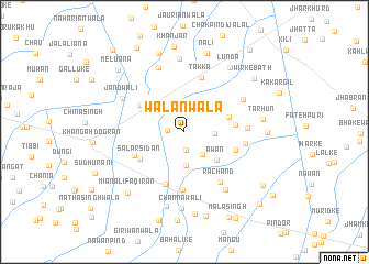 map of Wālānwāla