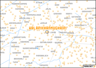 map of Walāri Khān Mughairi