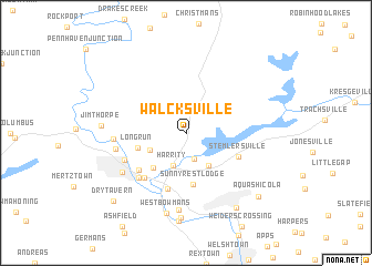 map of Walcksville