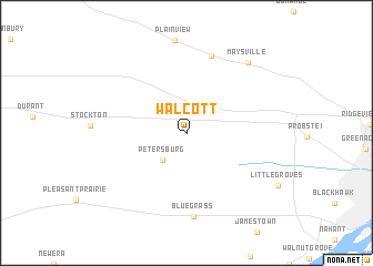 map of Walcott