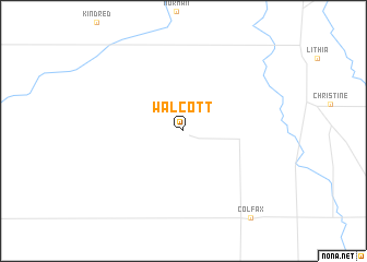 map of Walcott