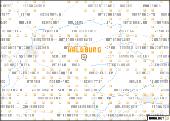 map of Waldburg