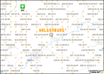 map of Waldenburg