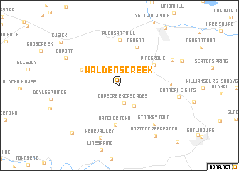 map of Waldens Creek