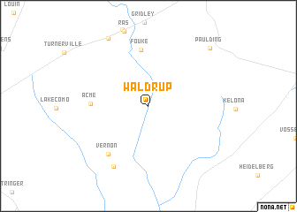 map of Waldrup