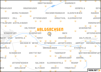 map of Waldsachsen