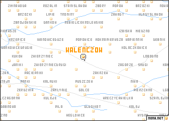 map of Walenczów