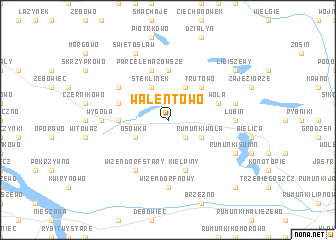 map of Walentowo