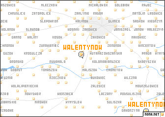 map of Walentynów