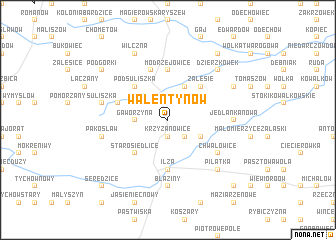 map of Walentynów