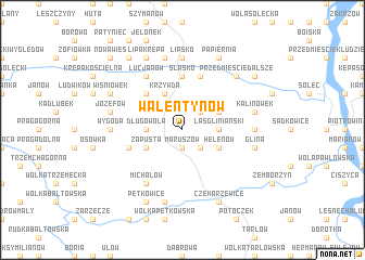 map of Walentynów