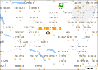 map of Walerianowo