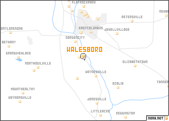 map of Walesboro