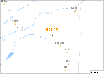 map of Wales