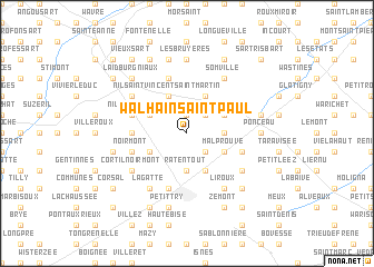 map of Walhain-Saint-Paul