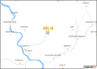 map of Walia