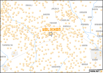 map of Wali Khān