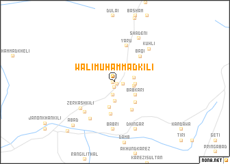 map of Wali Muhammad Kili