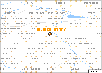 map of Waliszew Stary