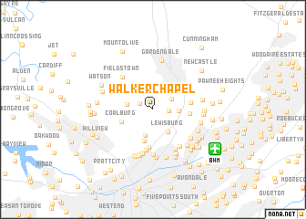 map of Walker Chapel