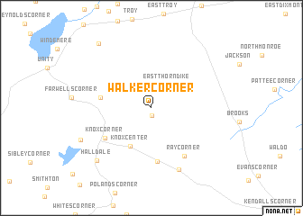 map of Walker Corner