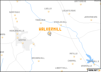 map of Walker Mill