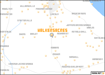 map of Walkers Acres